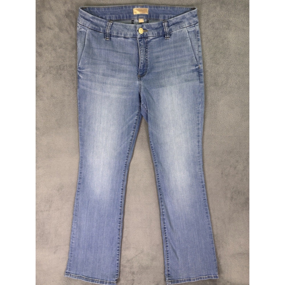 Kut From‎ The Kloth Jeans Womens 10 Long Blue Natalie Trouser Flare Light Wash